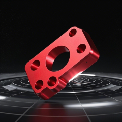 China Custom Made Red Anodized CNC Machining Parts CNC Aluminum Machine Parts Labeling Machine Assembly Parts