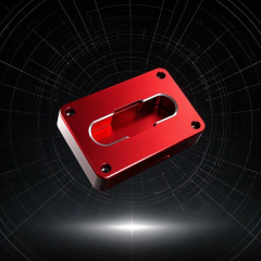 China Custom Made Red Anodized CNC Machining Parts CNC Aluminum Machine Parts Labeling Machine Assembly Parts