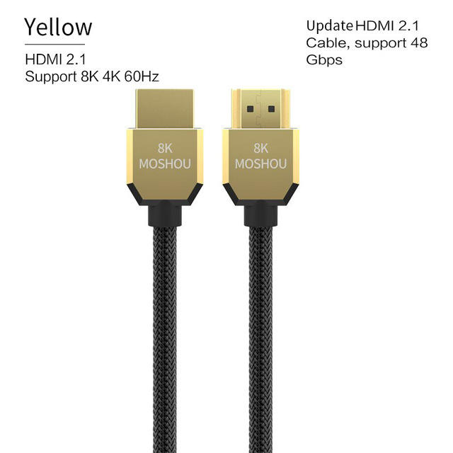 MoShou-8K 60Hz 4K 120Hz 48Gbps HDMI 2.1 Cables eARC Cabo HDMI 2.1 UHD Dynamic HDR For TV PS4