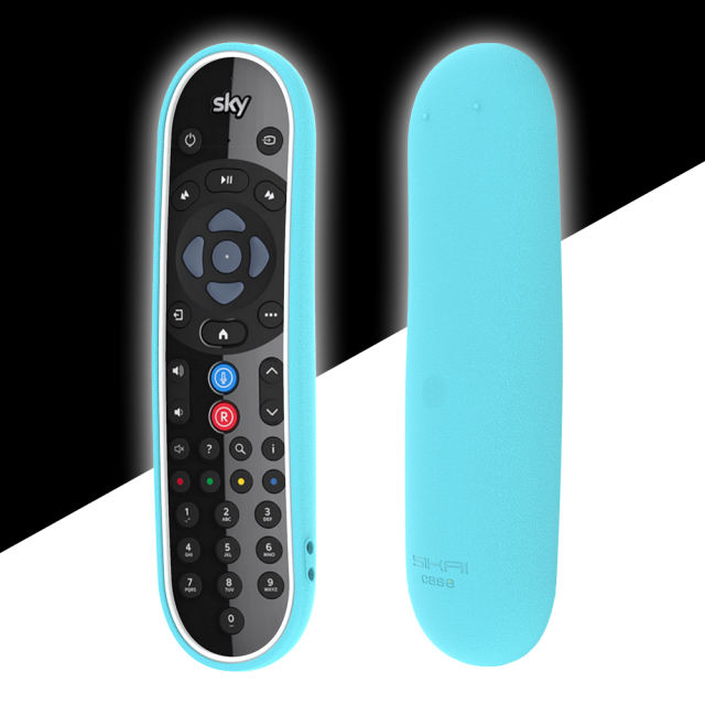 SIKAI CASE Glow in Dark protective cover Compatible with 2020 Newest Sky Q remote control EC201 / EC202, Fit A Glove, silicone protection, good grip,