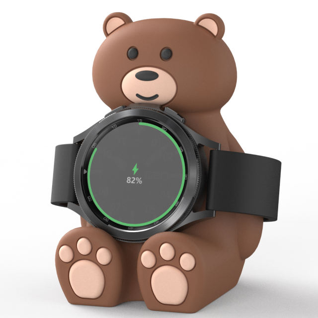 SIKAI Silicone Gel Watch Stand Individuality Cartoon Animal Bear Station Dock Bracket Holder for Samsung Galaxy Watch Display Box