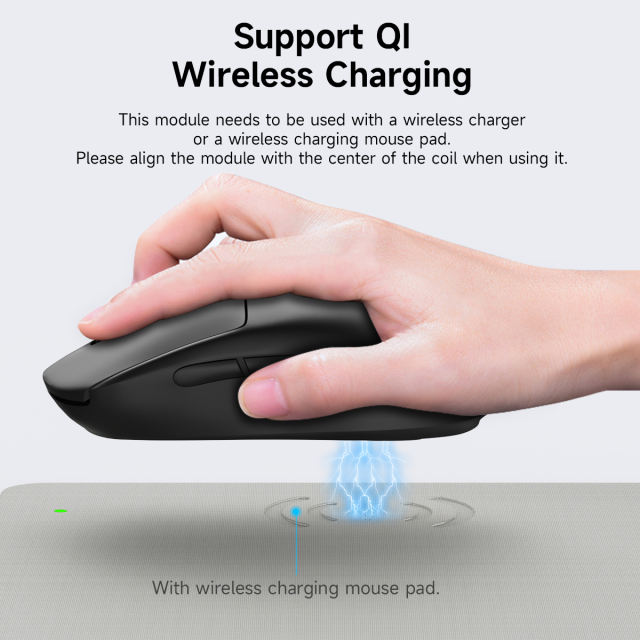 Mouse Qi Module Wireless Charging For Logitech G 403 502 703 903 G Pro G Pro X Transparent Custom Magnetic Mouse Accessories