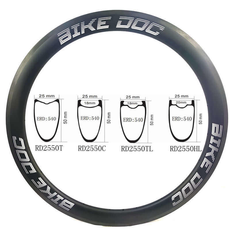 [RD2550TL] Rim Brake 50mm Rim Carbon 32h Disc Brake Aero Bike Rim BIKEDOC