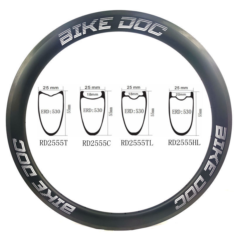 [RD2555TL] 700C 28 Hole  Road Carbon Fiber Bike Cycle Rim BIKEDOC