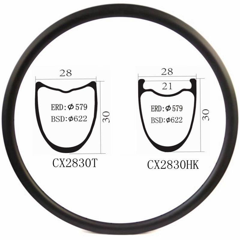 [CX2830HK] Carbon Fiber Bike Rims 30 Rim Carbon Disc Gravel 700C BIKEDOC