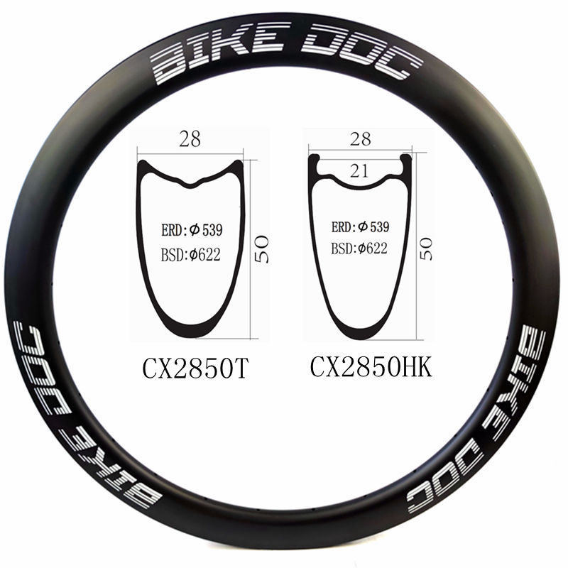 [CX2850HK] 28 Zoll Carbon Felge Toray Carbon Rims 700C Gravel BIKEDOC