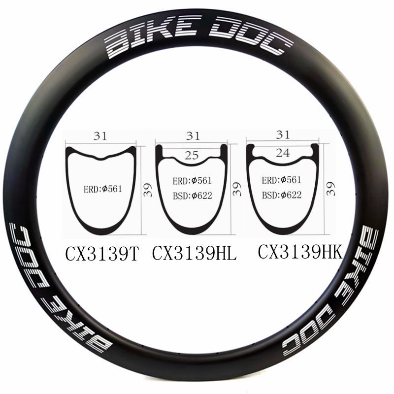 [CX3139HK] 700C Gravel Carbon Rims 31mm Width Aero Bike Rims BIKEDOC