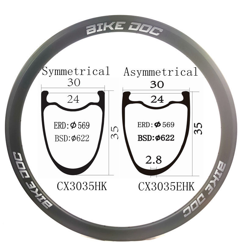 [CX3035HL] Carbon Bicycle Rim Gravel 700C 28 Hole Carbon Fiber Rim BIKEDOC