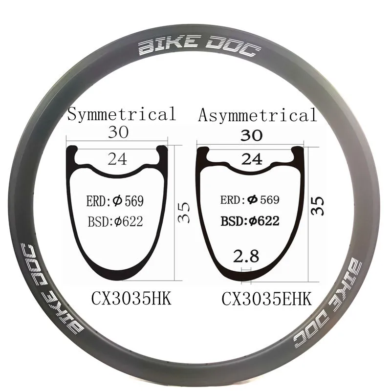 [CX3035HK] Bicycle Rims Carbon Racing 35 All Road Carbon Rim Gravel BIKEDOC