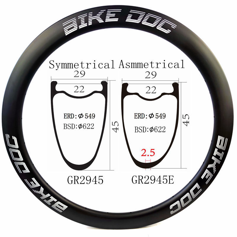 [ GR2945] Road Bike Carbon Rims 700C Gravel Bike Rims 700C T700 BIKEDOC