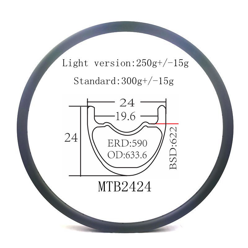 [MTB2424] MTB Carbon Rim 29 XC Wheel Rims Carbon Fiber BIKEDOC