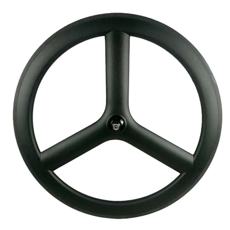 [BKT3] Carbon Fibre Tri Spoke Wheel 700C Road Track 3 Spoke Wheel BIKEDOC