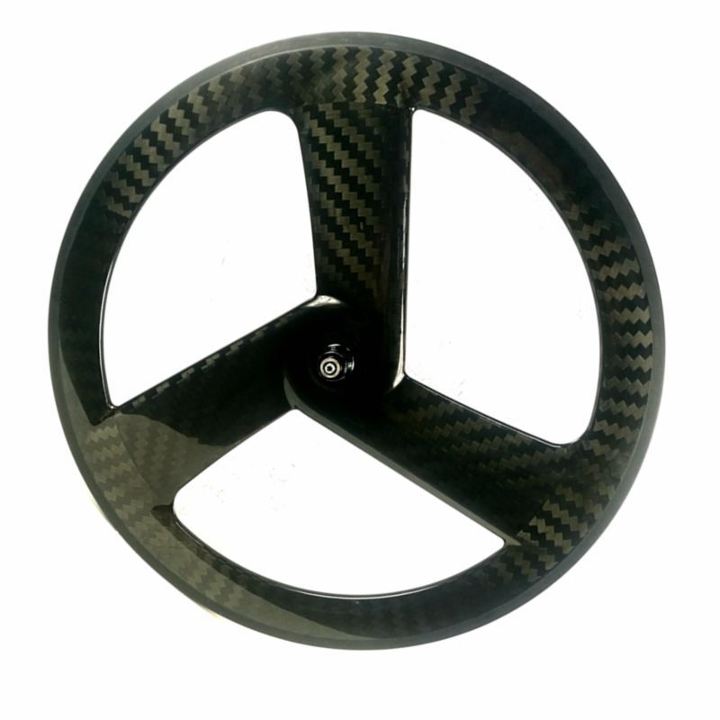 [BKV3] 700C 3 Spoke Wheel Carbon Tri Spoke Disc Brake Tubular BIKEDOC