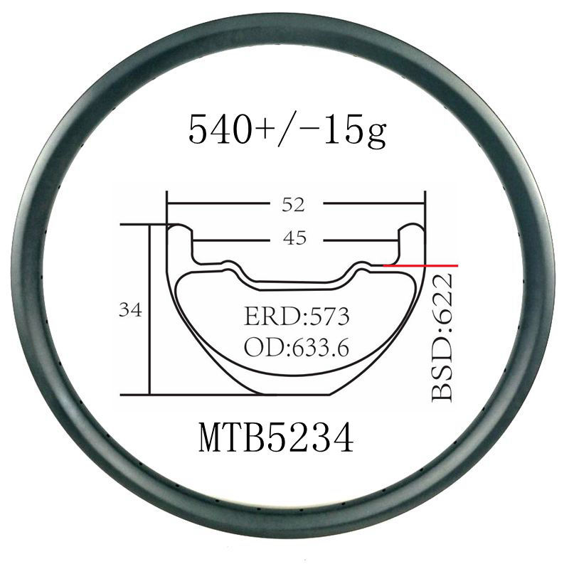 [MTB5234] Fat Carbon Fiber Mountain Bike Rim 29 Carbon Rims BIKEDOC