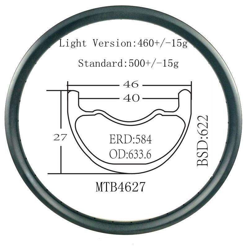 [MTB4627] 29Inch Mountain Bike Carbon Rim 36 Holes Bicycle MTB Rim BIKEDOC