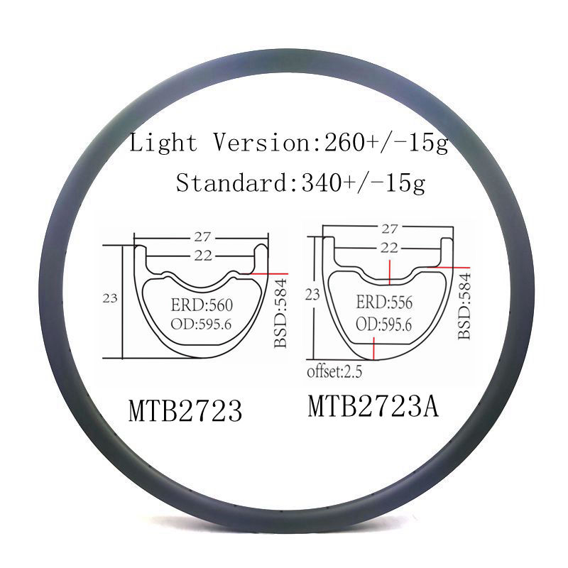 [MTB2723] Carbon Rims 29er MTB 27mm Width Racing Mountain Bicycle Rim ...