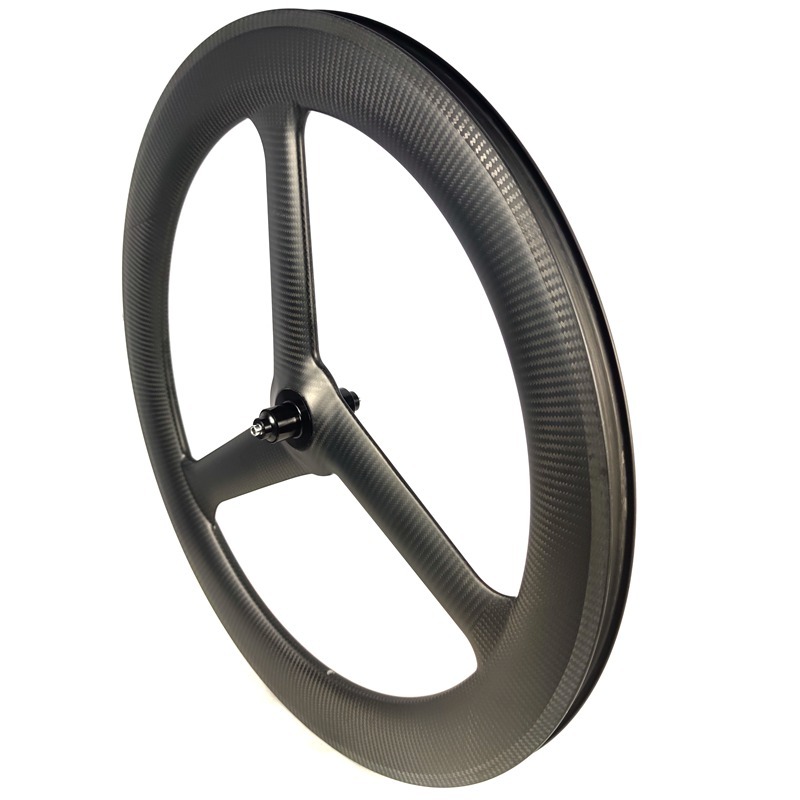[BKTL3] Carbon Tri Spoke Wheels 700C Disc Brake Tubeless 3 Spoke Wheelset