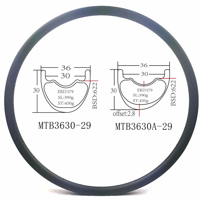 Llantas De Carbono MTB 36MM Wide MTB 29 Carbon Rim XC Aros Carbono MTB 29