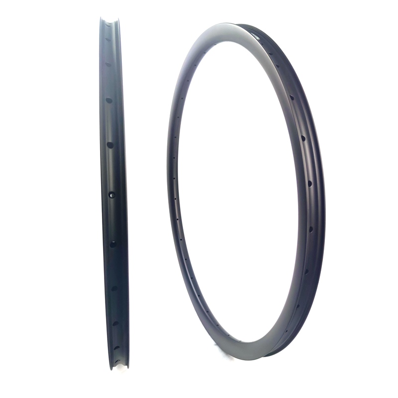 Paire De Roues VTT Carbone 27.5" - 6 Rayons, Tubeless, Disque - Marque Générique