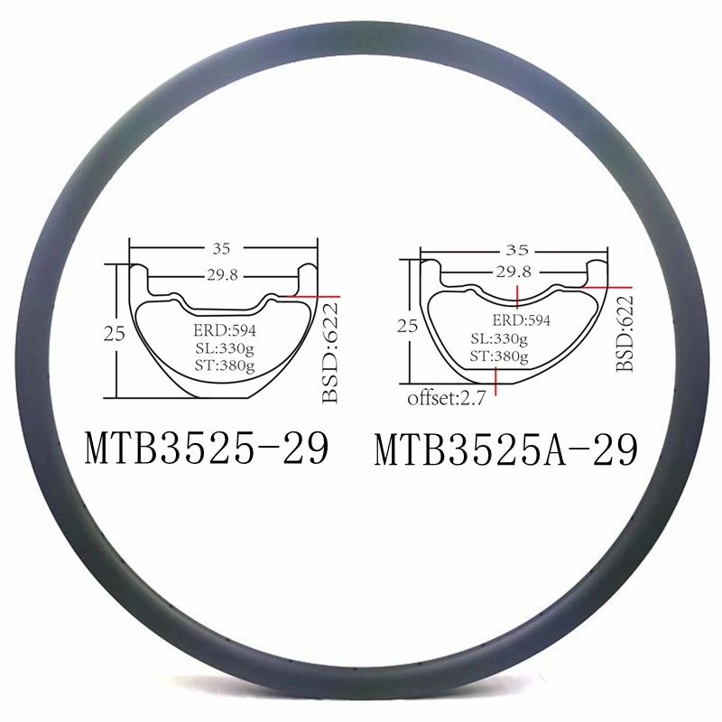 [MTB3525] 29er Carbon Rim Tubeless MTB Bicycle Rims BIKEDOC