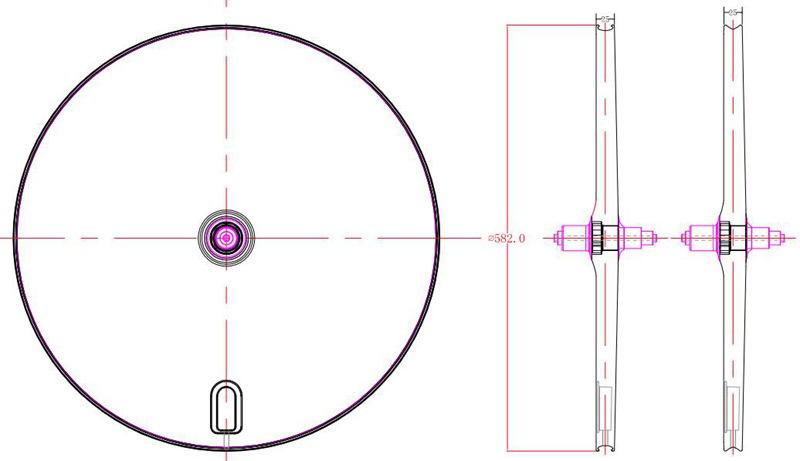 650c carbon disc wheel