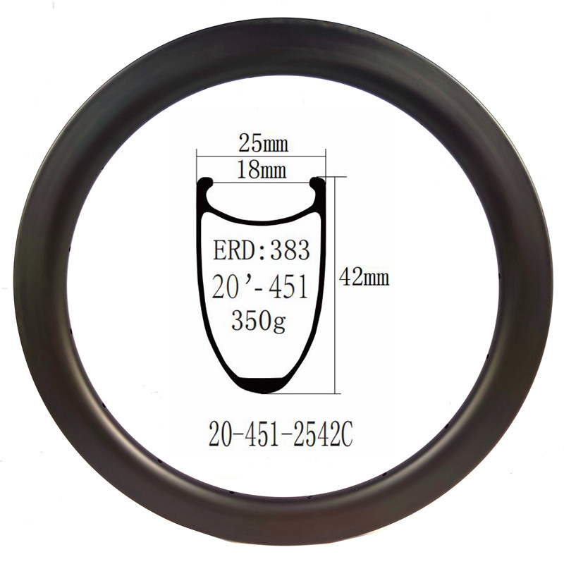 Quality Bmx 20 Inch Rims Carbon Clincher 451 Carbon Bicycle Rim BIKEDOC ...