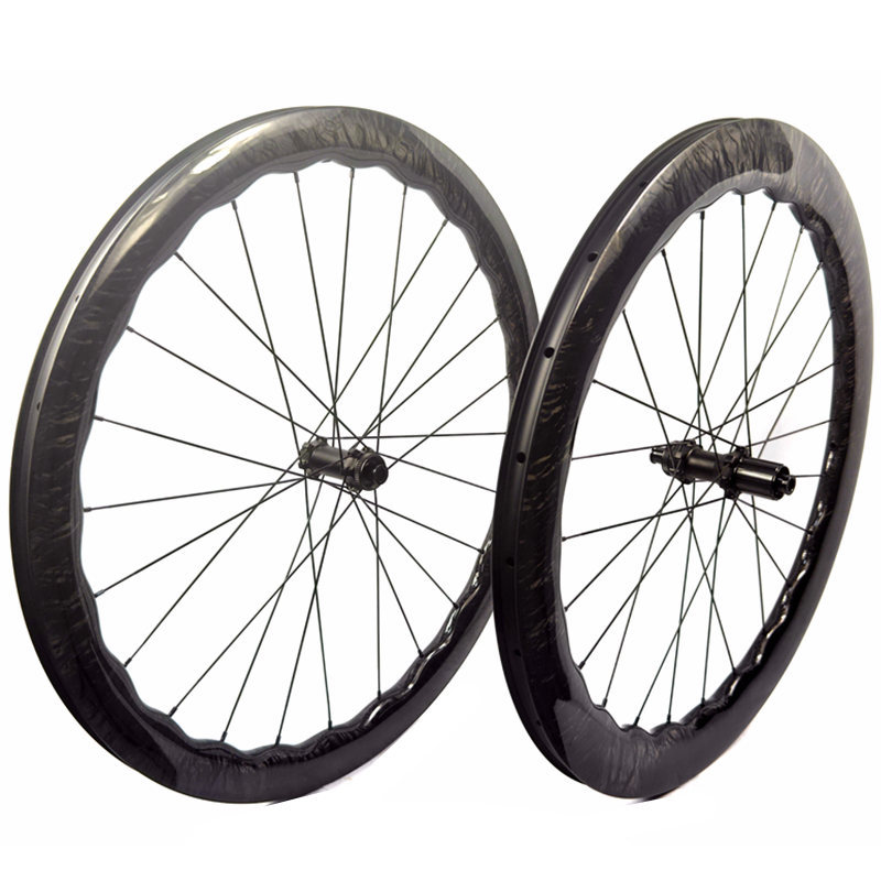 BIKEDOC 700C Bicycle Road Wheels Tubeless Carbon Wheelset Disc brake 28MM Wide
