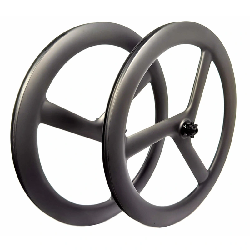 BIKEDOC 700C Speed 3 Spoke Wheels Racing Carbon Tri Spoke Wheel set Road Disc