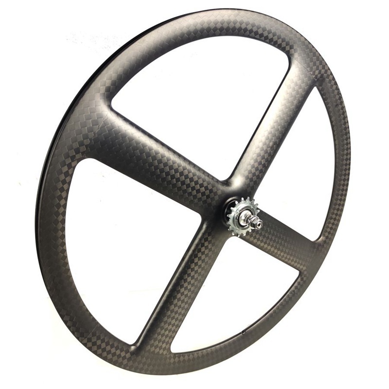 [BKZ4S] 4 Spoke Carbon Wheel 23MM Width Track Wheelset 700C BIKEDOC