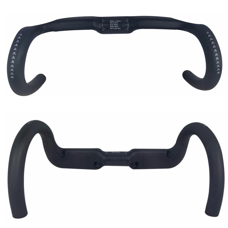 New Carbon Handle Bar 340MM Aero Road Bike Bar UD Matte Inner Carbon Bicycle Handlebar 31.8MM For Bike