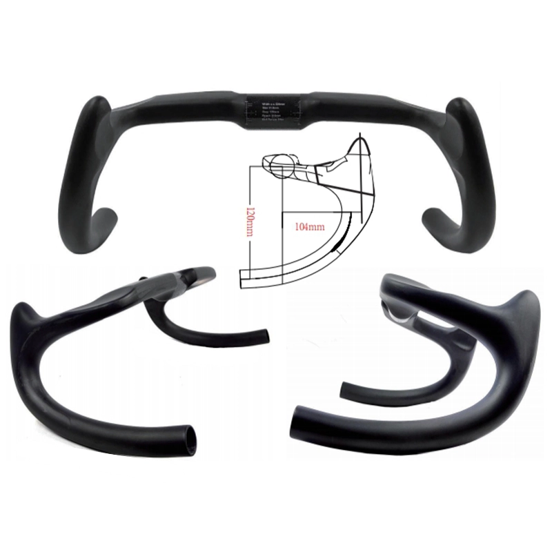 HB23 Sprint Track Handlebar 260g Carbon Bike Handle bar  Drop 120MM Reach 104MM