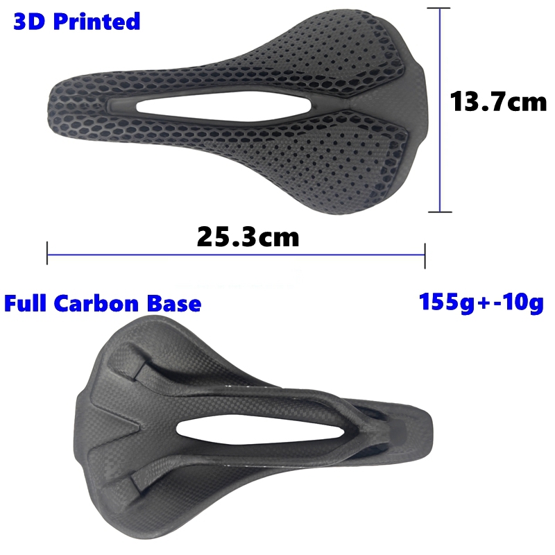 BIKEDOC 3D Printed Saddle 155g Ultralight Carbon Bike Seat For Women Men Triathlon Road MTB Bicycle Saddle Gravel Bike Accessories
