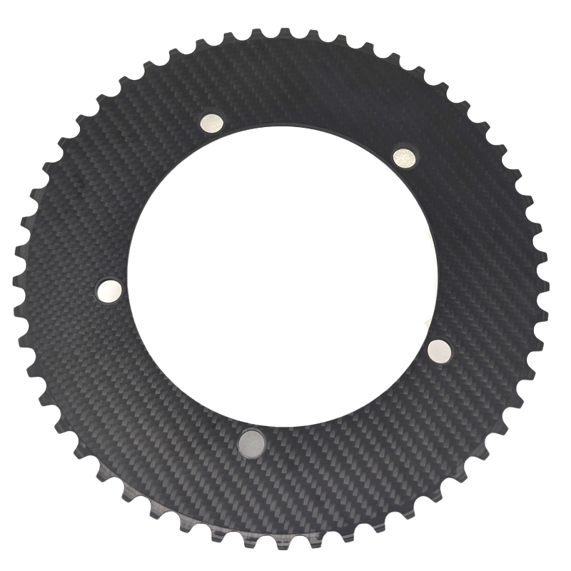 Track Carbon Chainring 144 BCD Single Speed Chainrings 49-64T Ultra-light 5 Bolts Crank Chain Wheel BIKEDOC