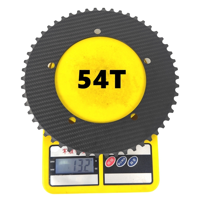 Track Carbon Chainring 144 BCD Single Speed Chainrings 49-64T Ultra-light 5 Bolts Crank Chain Wheel BIKEDOC