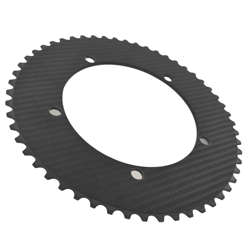 Track Carbon Chainring 144 BCD Single Speed Chainrings 49-64T Ultra-light 5 Bolts Crank Chain Wheel BIKEDOC
