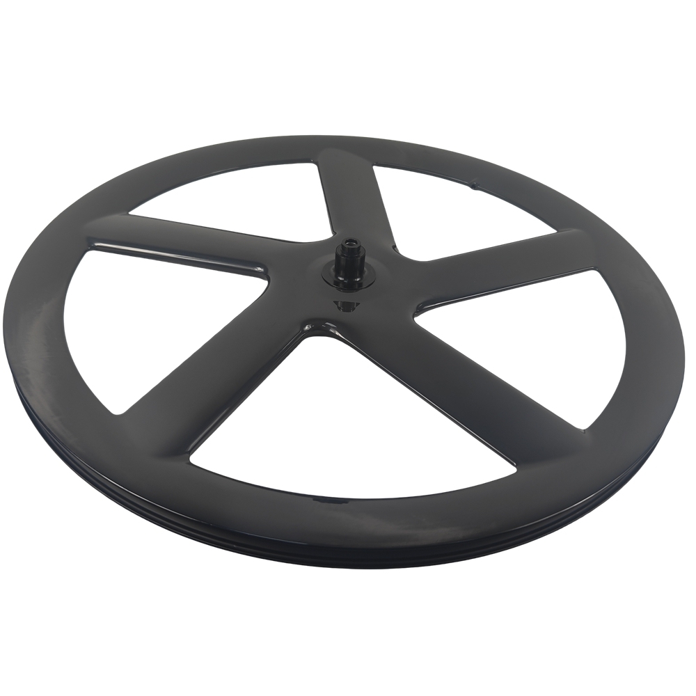 Z5 Carbon 5 Spoke Track Bicycle Wheel Thru Axel Fixie Spoke Wheelset 700C Tubeless