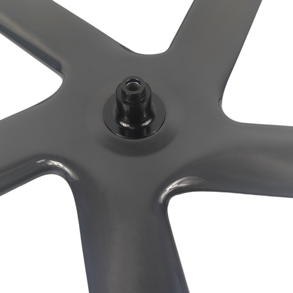 Z5 Carbon 5 Spoke Track Bicycle Wheel Thru Axel Fixie Spoke Wheelset 700C Tubeless
