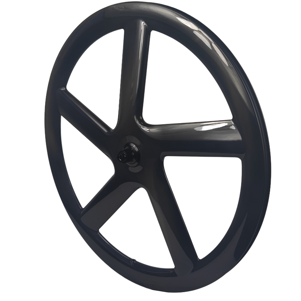 Z5 Carbon 5 Spoke Track Bicycle Wheel Thru Axel Fixie Spoke Wheelset 700C Tubeless