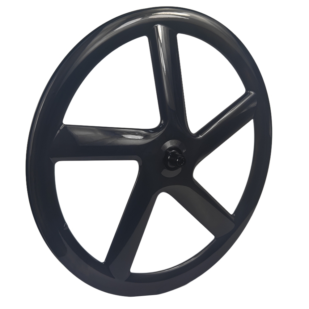 Z5 Carbon 5 Spoke Track Bicycle Wheel Thru Axel Fixie Spoke Wheelset 700C Tubeless