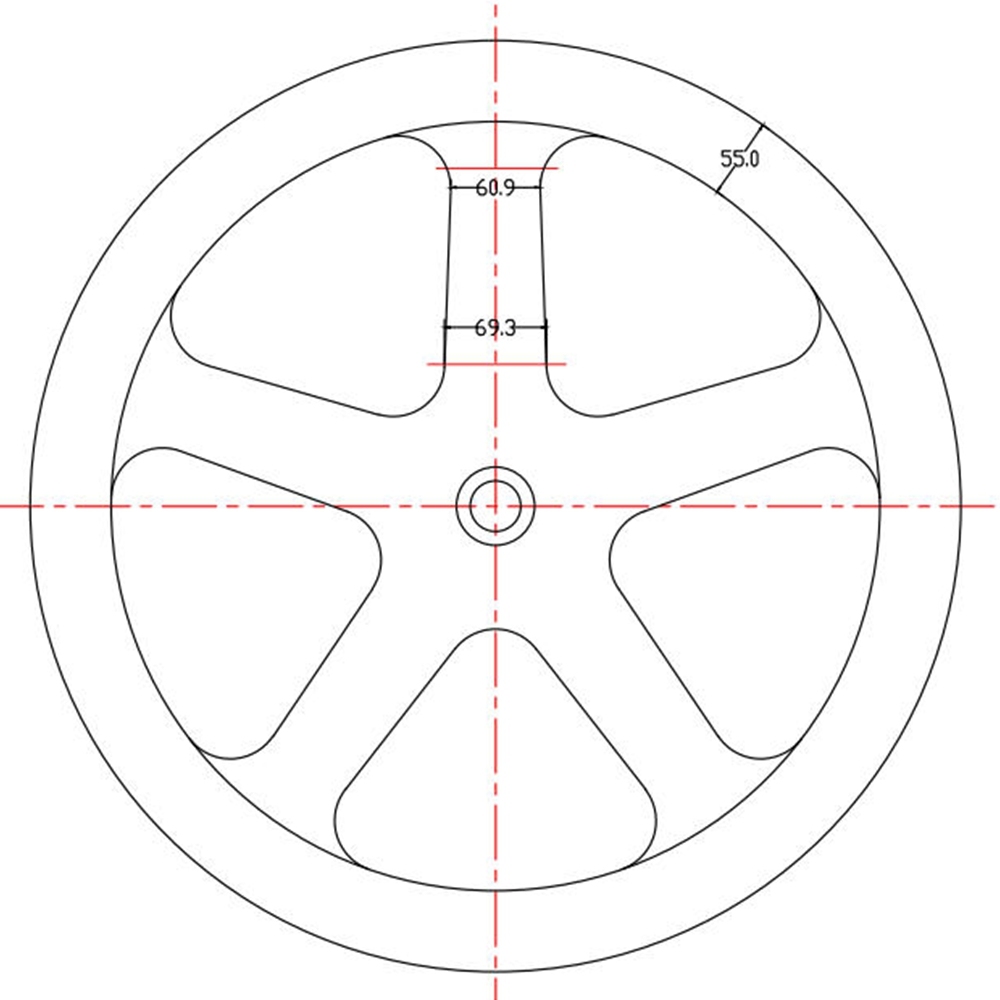 28mm Wide Ultralight 700C High Tensile Five Spoke Carbon Wheel Disc Brake 5 Spoke Wheelset