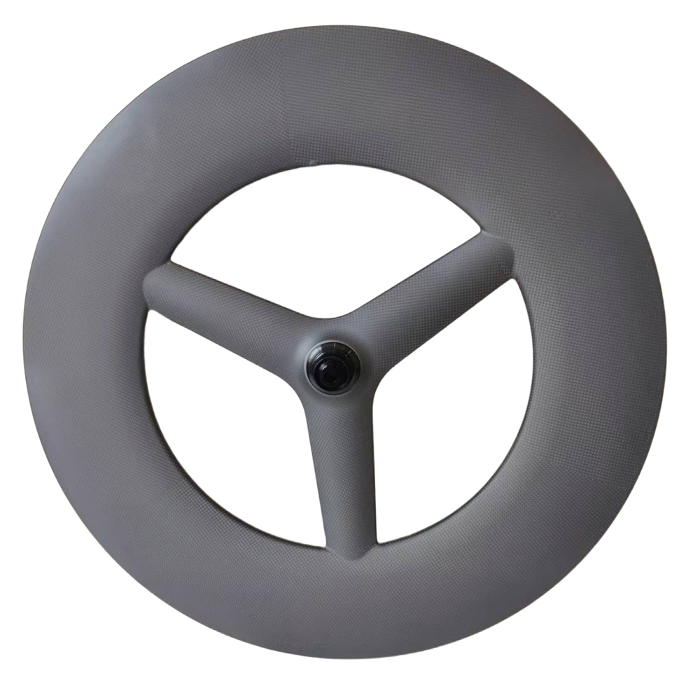 BIKEDOC 28MM Wide Aero Tri Spoke Wheel 700C Tubeless Triathlon 120MM Height 3-Spoke Wheelset