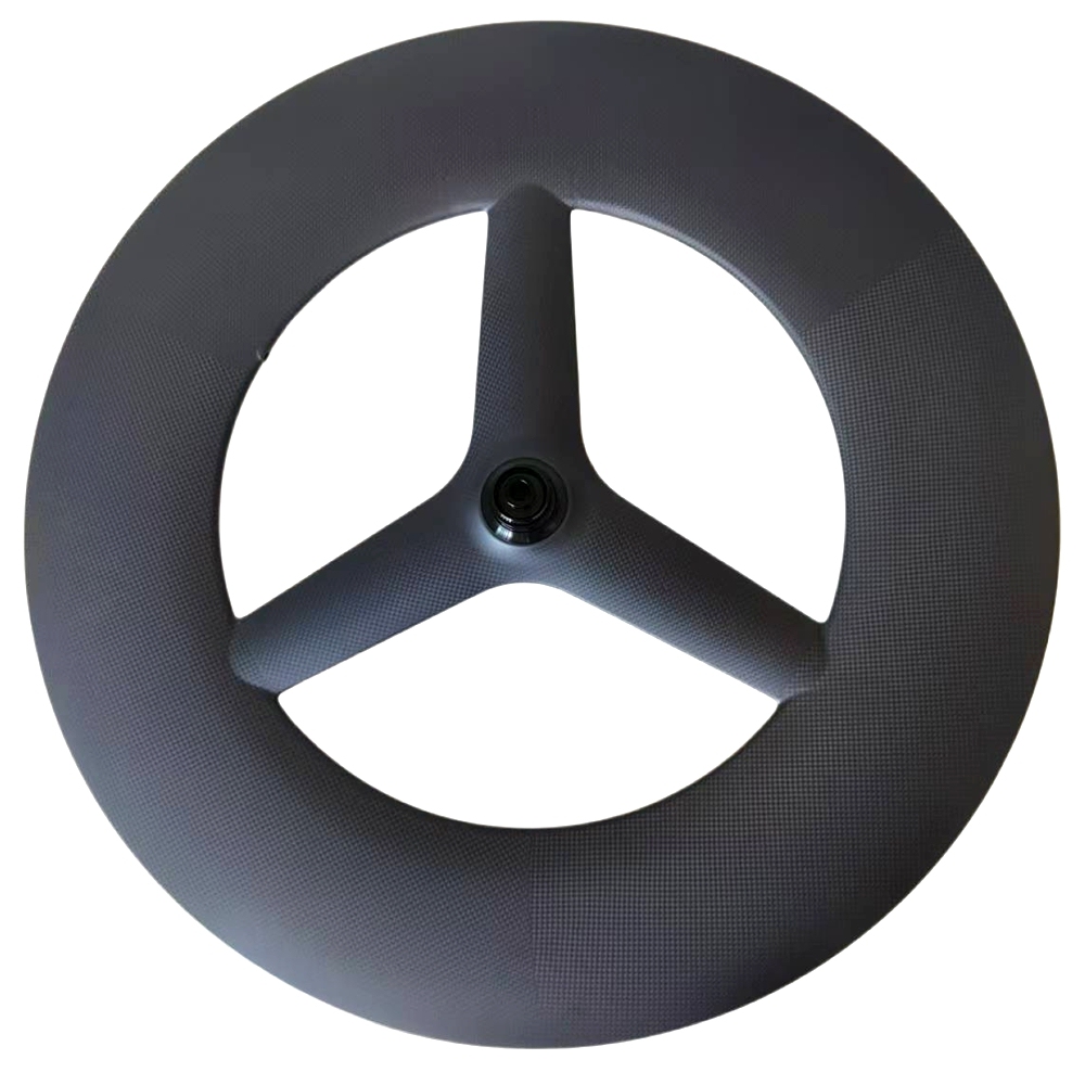 BIKEDOC 28MM Wide Aero Tri Spoke Wheel 700C Tubeless Triathlon 120MM Height 3-Spoke Wheelset