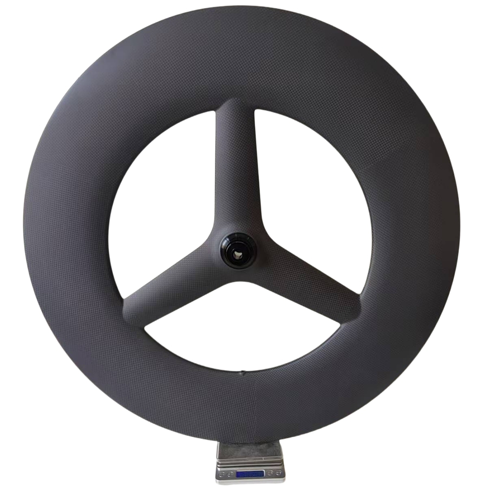 BIKEDOC 28MM Wide Aero Tri Spoke Wheel 700C Tubeless Triathlon 120MM Height 3-Spoke Wheelset