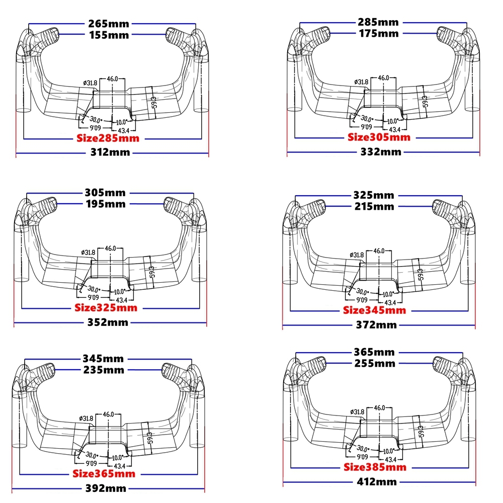 TB26 Aero Track Handlebar With Hoods Cycling Sprint Match Bent Handle Bar Carbon Bunch Handlebars