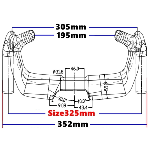 TB26 Aero Track Handlebar With Hoods Cycling Sprint Match Bent Handle Bar Carbon Bunch Handlebars