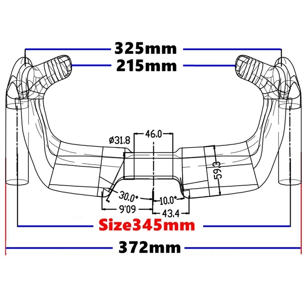 TB26 Aero Track Handlebar With Hoods Cycling Sprint Match Bent Handle Bar Carbon Bunch Handlebars