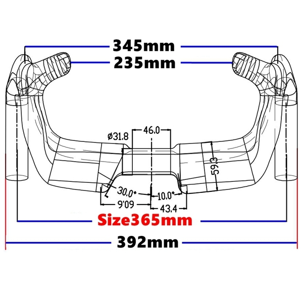 TB26 Aero Track Handlebar With Hoods Cycling Sprint Match Bent Handle Bar Carbon Bunch Handlebars