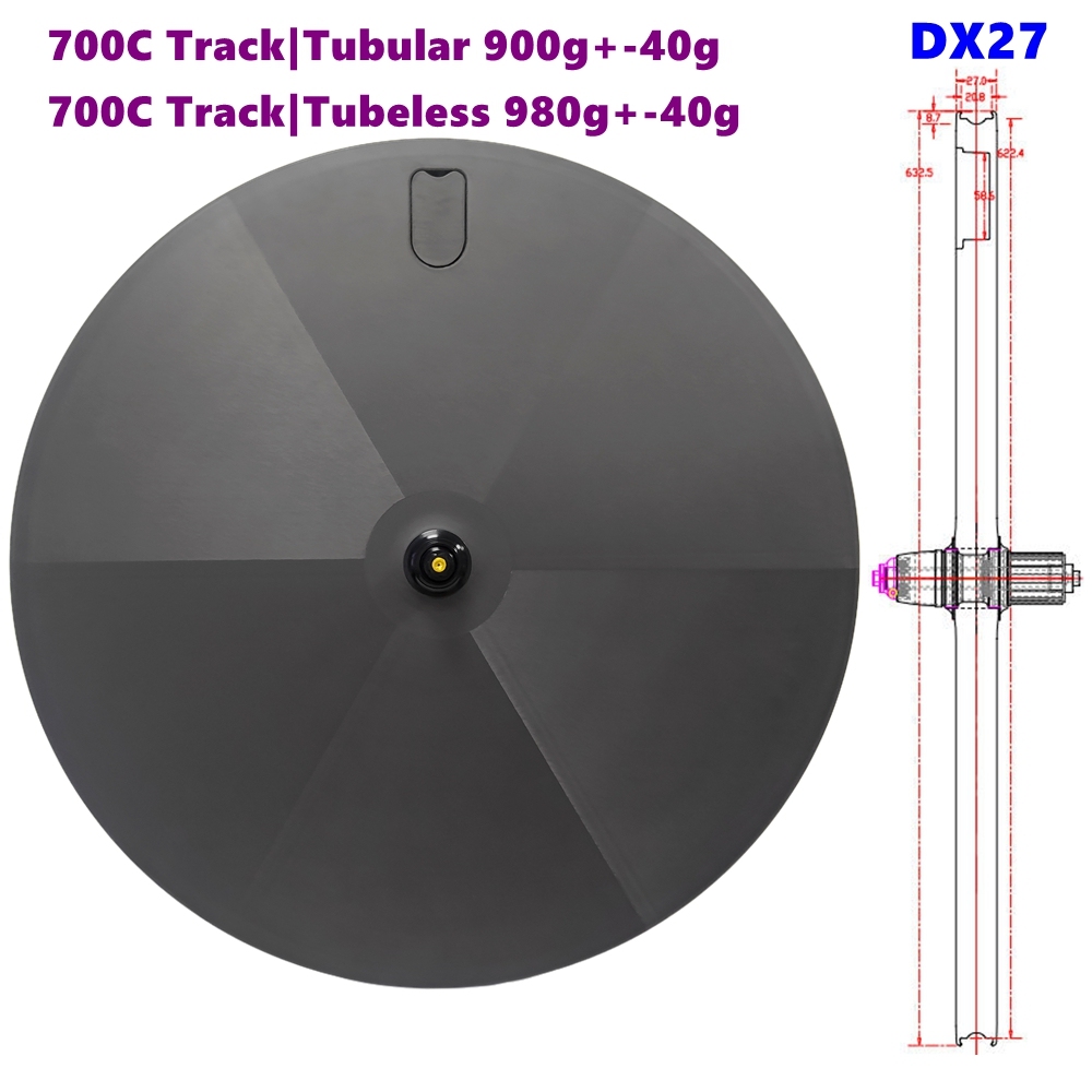 [BKDX27] 27mm Width Carbon Disc Wheel TT Bike Full Disc Wheelset BIKEDOC