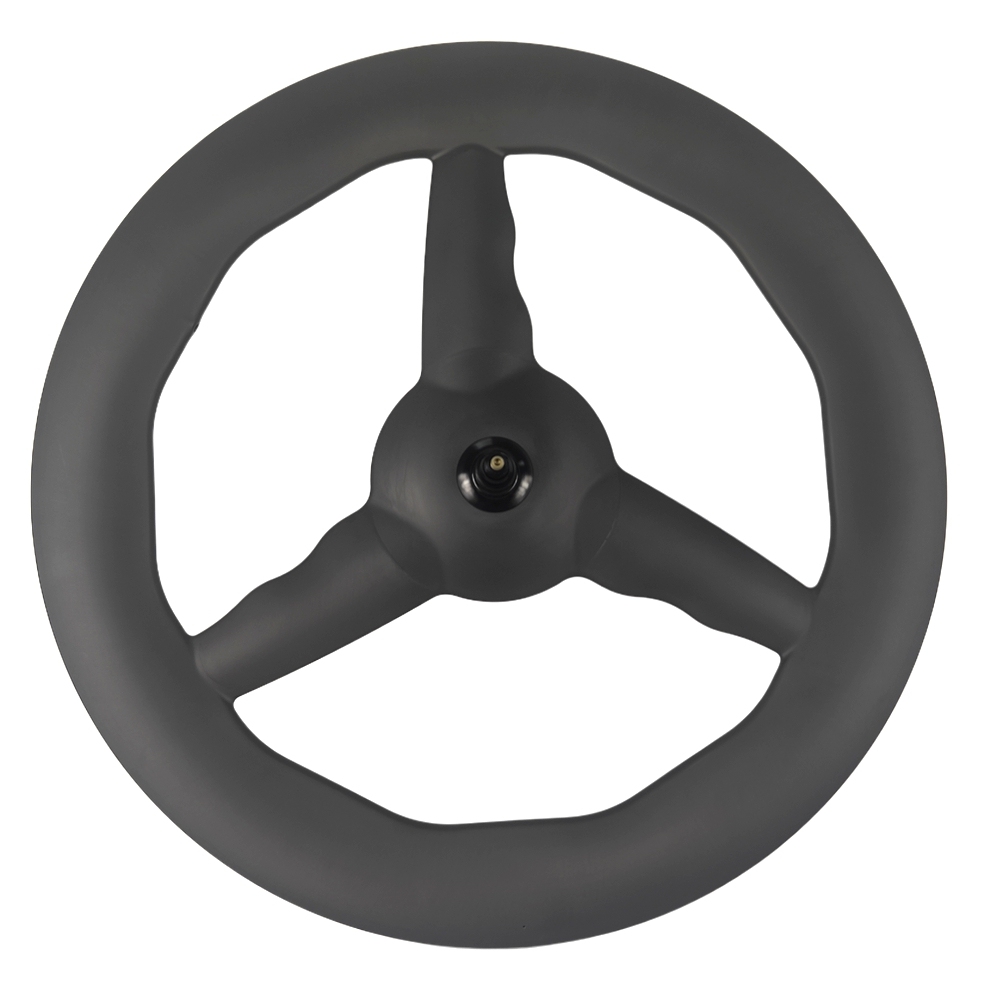 28MM Wide Wave 3 Spoke Road Bike Carbon Wheels Tri Spoke Baton Wheel Disc Brake  Bike Wheelset Cycling
