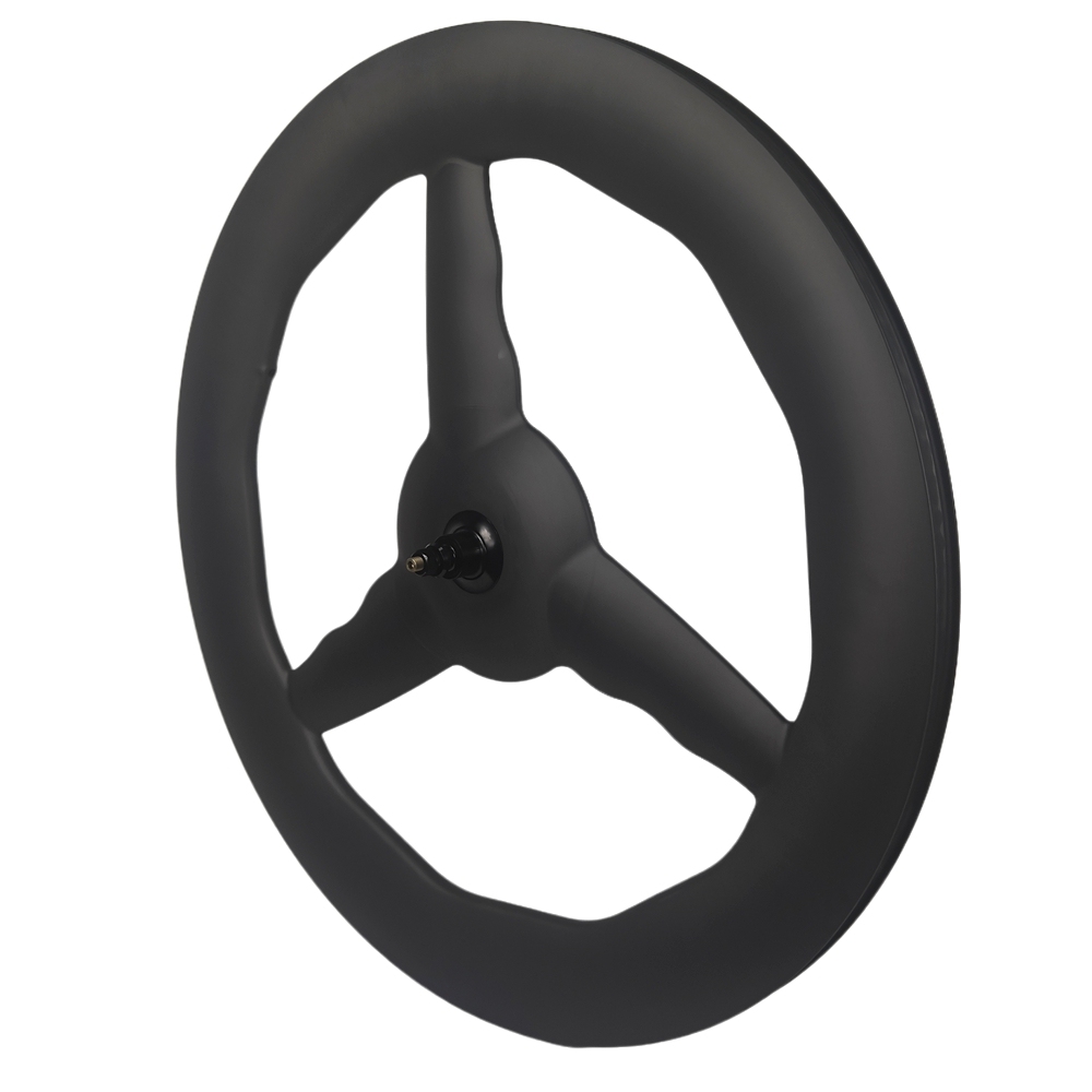 28MM Wide Wave 3 Spoke Road Bike Carbon Wheels Tri Spoke Baton Wheel Disc Brake  Bike Wheelset Cycling